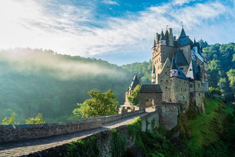Castle Eltz in the region Volcanic Eifel, Rhineland Palatinate, Germany, Europe
