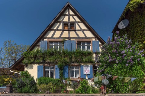 Old half-timbered farmhouse, Baden-Württemberg, Germany, Europe