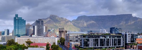 Downtown, Business District, Cape Town, Cape Town, in front of Table Mountain, Western Cape, South