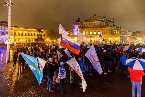 Demo of right-wing forces in Dresden
