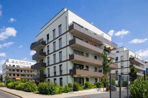 New development area KohlenstraÃŸe on the Dresdner Sühöhe
