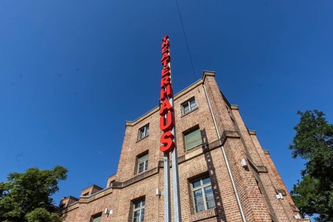 Theaterhaus Stuttgart in the former Rheinstahlhalle at Pragsattel, exterior view, private theatre,