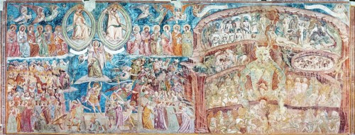 Fresco, Last Judgement, Giudizio finale e Inferno, Painter Buonamico Buffalmacco, Monumental