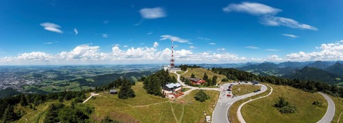 Drone image, Gaisberg transmitter on the Gaisberspitze, Gaisberg, Salzburg, Austria, Europe