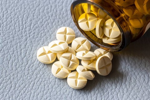 Medicines, medicine, tablets with glass jar
