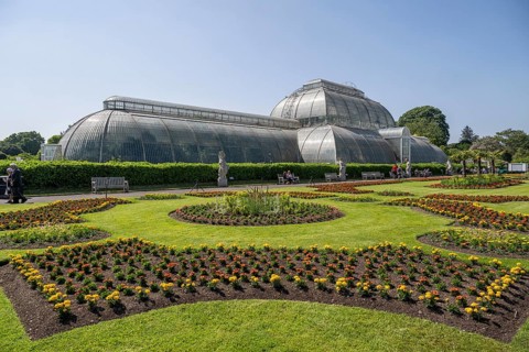 Palm House, oldest Victorian greenhouse in the world, Royal Botanic Gardens, Kew, London, England,