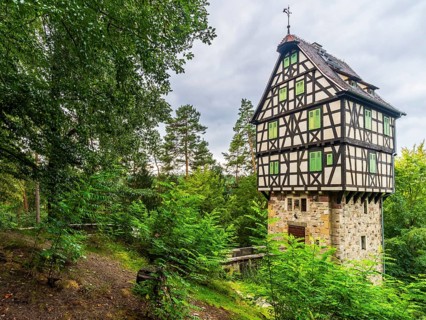 Hunting lodge Herzogstuhl near Rieseneck, Thuringia, Germany, Europe