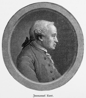 Portrait Immanuel Kant, born in Kaliningrad, Königsberg, Oblast Kaliningrad, Russia, philosopher,
