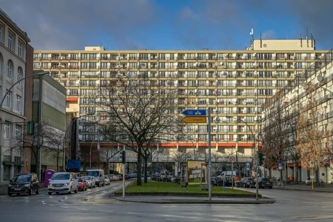 Social housing, Pallasseum residential building, PallasstraÃŸe, Schöneberg, Berlin, Germany, Europe