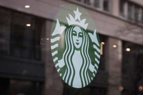 Starbucks logo from a cafe in Berlin, 27/03/2024