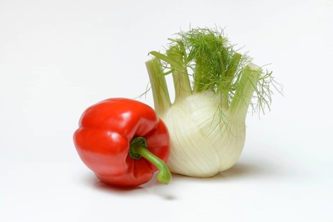 Fresh vegetables, fennel, red pepper