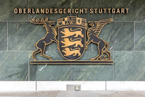 New Courtroom Building of the Higher Regional Court (OLG) in Stuttgart Stammheim, OPS, State Coat