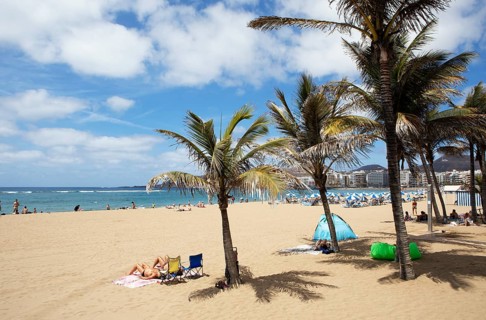 Playa de las Canteras beach, Las Palmas, Las Palmas province, Gran Canaria, Canary Islands, Spain,