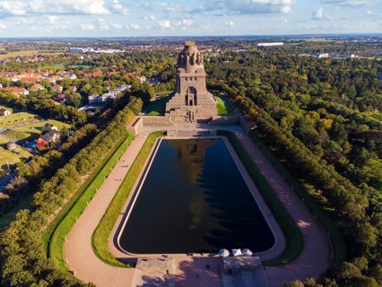 The Monument to the Battle of the Nations in the south-east of Leipzig was erected in memory of the