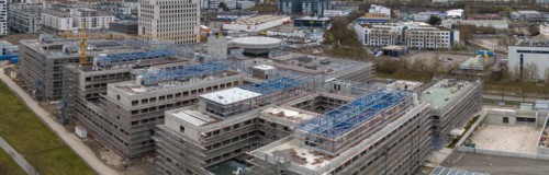 Construction site Flugfeld-Klinikum Böblingen, shell. The new hospital is set to replace the old