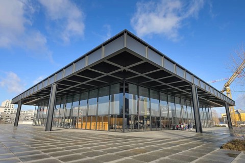 Neue Nationalgalerie, Kulturforum, Potsdamer StraÃŸe, Tiergarten, Mitte, Berlin, Germany, Europe