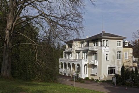 Villa Hedwig, Art Nouveau façade from 1902, former private hospital of Dr Albert Fraenkel, spa town