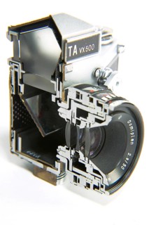 SLR camera, cross-section