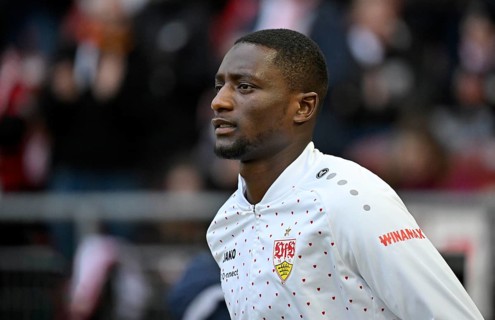 Serhou Guirassy VfB Stuttgart (09) Portrait, MHPArena, MHP Arena Stuttgart, Baden-Württemberg,