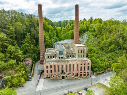 Lost Places Eventlocation Altes Kraftwerk im grünen Wald, Rottweil, Germany, Europe