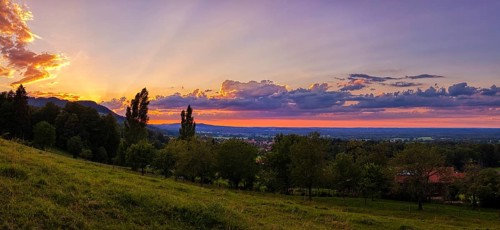 Sunset, Bad Feilnbach, Bavaria, Germany, Europe