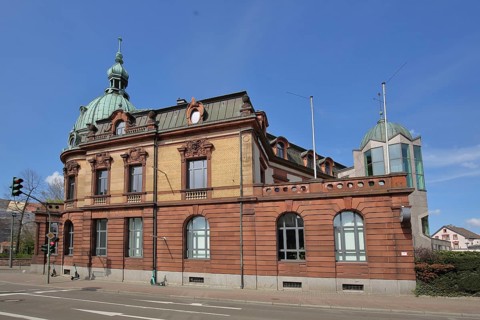 Volksbank building built in 1902 with cupola, Kaiserslautern, Rhineland-Palatinate, Germany, Europe