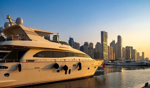 Dubai Marina and Harbour, Skyline Architecture and Marina, United Arab Emirates, Asia