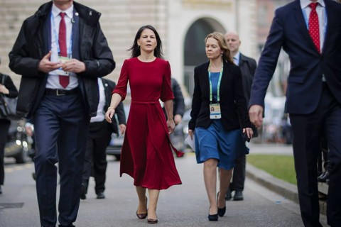 Annalena BÃ¤rbock (Alliance 90/The Greens), Federal Foreign Minister, photographed on her arrival
