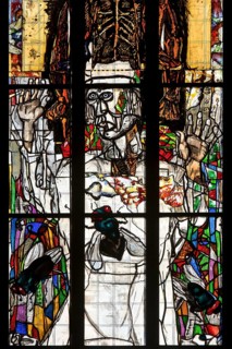 Detail of the Reformation window by Markus Lüpertz, Marktkirche St. Georgii et Jacobi, Hanover,