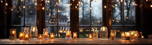 Christmas themed decorative empty wooden base for product item or text display, AI generated