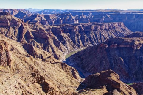 Canyons of the Fish River Canyon. The Fish River Canyon is part of the state-owned Ais-Ais