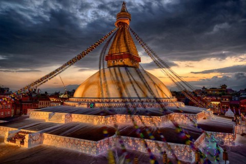 Nepal, Himalaya, Kathmandu, Bodnath Stupa, Buddha Stupa, Bodnath, Kathmandu, Nepal, Asia