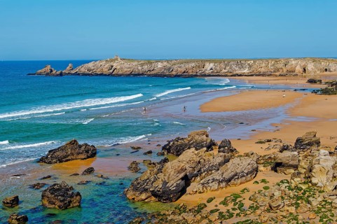 The Cote Sauvage, Wild Coast, a rocky coast with sandy bays and beaches on the west side of the