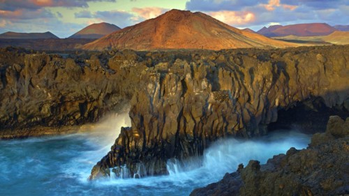 Europe, Canary Islands, Lanzarote, Rocky coast, Los Hervideros