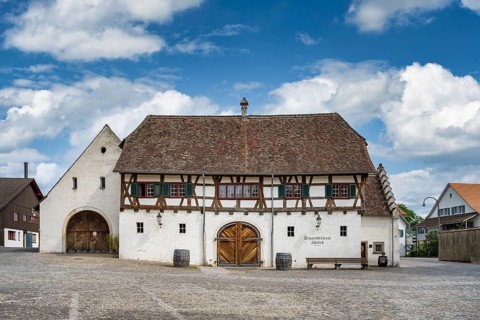 Former farmhands' house, wainwright's workshop, cooperage on the monastery square of the former