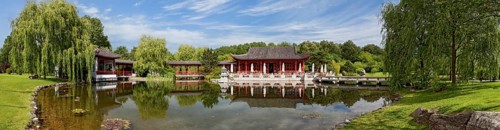Panorama Chinese Garden Gardens of the World Marzahn Berlin Germany