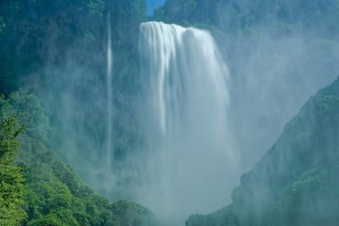 The Cascata delle Marmore, the Marble Falls, is a three-part waterfall artificially created by the