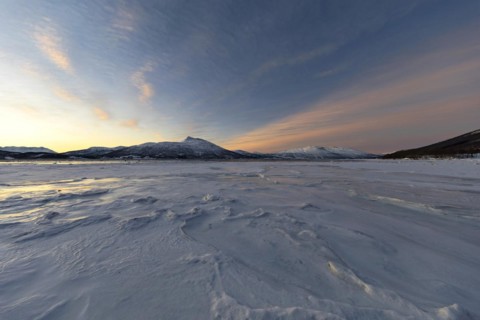 Dawn at Balsfjord, Norway, Europe