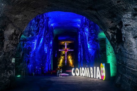 Salt cathedral of Zipaquira, Colombia, South America