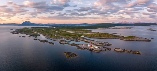Tranoy Fyr Lighthouse, Tranoy Fyr, Hamaroy, Ofoten, Vestfjord, Nordland, Norway, Europe