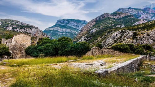 Kirvhe St. Veneranda from the 14th century, ruined town of Stari Bar, originally from the 11th