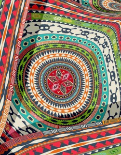 Tribal art background composition, vector illustration