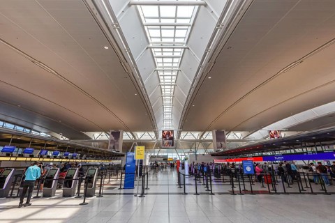 Terminal 4 of New York John F Kennedy Airport (JFK) in New York, USA, North America