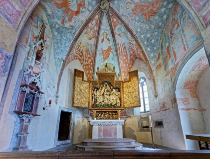 Choir with altar retable, carved altar of the Niederrotweil Madonna, late Gothic, carver Master HL,