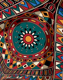 Tribal art background composition, vector illustration