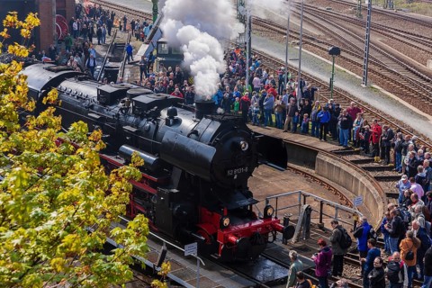 Dresden Steam Locomotive Meeting, 11 to 13 April 2014, around the Dresden-Altstadt depot, Numerous