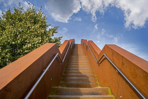 Vlooyberg Tower, Vlooybergtoren, stairway to heaven, corten steel stairs and observation tower near