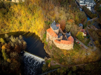 Kriebstein Castle in Autumn