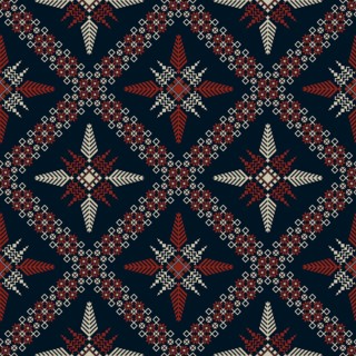 Traditional Latvian embroidery seamless pattern, vector illustration