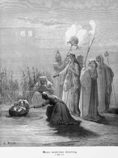 Bible, Moses' miraculous preservation. First Book of Moses, 2, 6, Old Testament, Genesis, Nile,